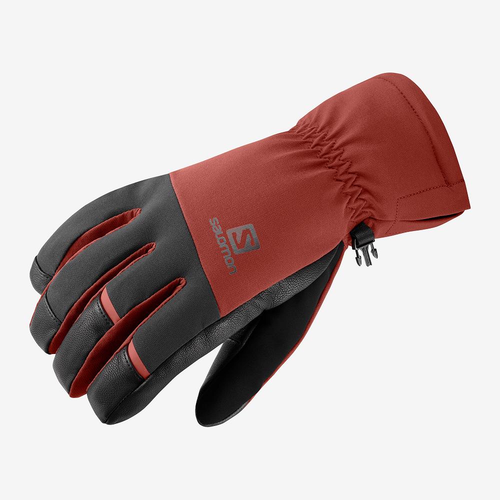 SALOMON PROPELLER DRY M Philippines - Men's Gloves - Red | 743198-NQX